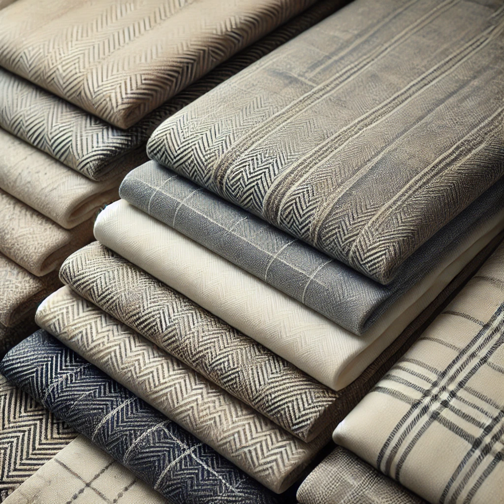 Subtle, classic patterns like herringbone or plaid.