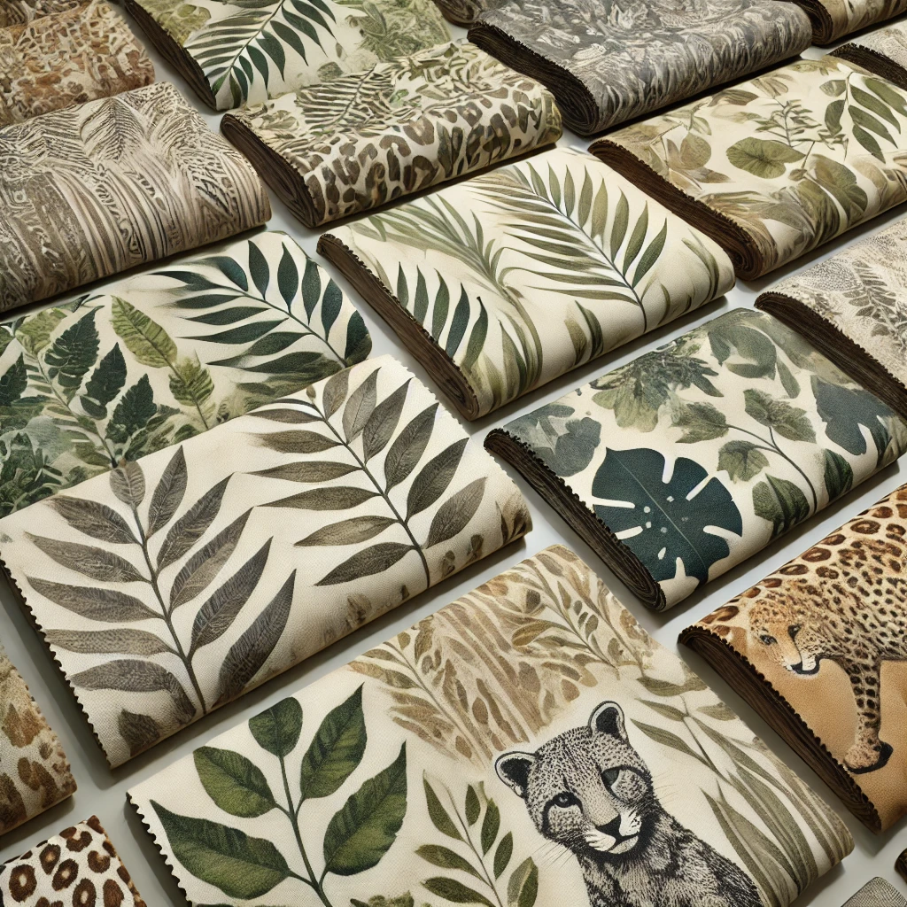 Patterns inspired by nature, like leaves or animal prints.