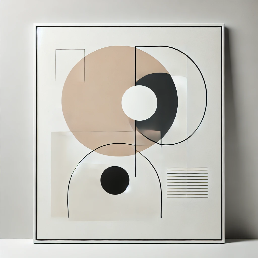 Minimalist, modern art – clean and simple.